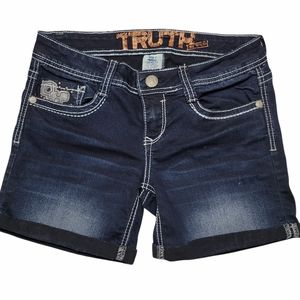Truth Jean Shorts With Embellished Pockets Sz 7